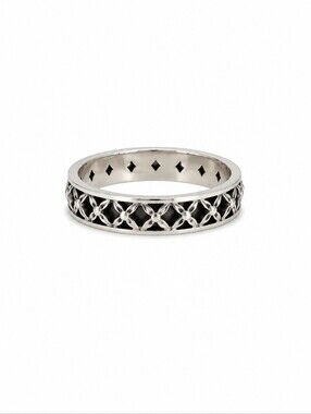 BRIGHTON Lattice Criss Cross Crystal Stackable Band Ring